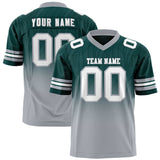 Custom Midnight Green Gray Gradient Fashion Outdoor Authentic Football Jersey