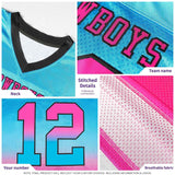 Custom Royal and Powder Blue Gradient Fashion Outdoor Authentic Football Jersey