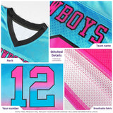 Custom Black and Pink Gradient Fashion Outdoor Authentic Football Jersey