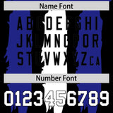 Custom Black Royal and White Graffiti Pattern Practice Football Jerseys