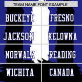 Custom Royal Black and White Graffiti Pattern Practice Football Jerseys