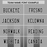 Custom Gray Black Vertical Fine Stripe Gradient Fashion Personalized Team Football Jersey