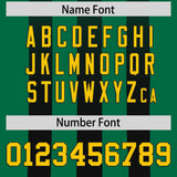 Custom Kelly Green Black Vertical Fine Stripe Gradient Fashion Personalized Team Football Jersey