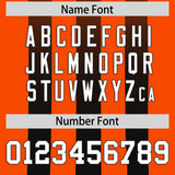 Custom Orange Black Vertical Fine Stripe Gradient Fashion Personalized Team Football Jersey