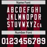 Custom Black Cardinal Vertical Fine Stripe Gradient Fashion Personalized Team Football Jersey