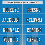 Custom Powder Blue Grey Vertical Fine Stripe Gradient Fashion Personalized Team Football Jersey