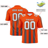 Custom Orange Dark Gray Vertical Fine Stripe Gradient Fashion Personalized Team Football Jersey