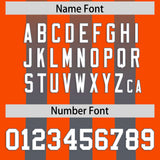 Custom Orange Dark Gray Vertical Fine Stripe Gradient Fashion Personalized Team Football Jersey