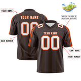 Custom Light Brown Light Brown Vertical Fine Stripe Gradient Fashion Personalized Team Football Jersey