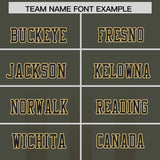 Custom Olive Light Brown Vertical Fine Stripe Gradient Fashion Personalized Team Football Jersey