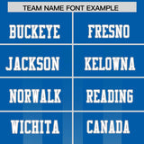 Custom Royal Light Blue Vertical Fine Stripe Gradient Fashion Personalized Team Football Jersey