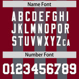 Custom Cardinal Dark Gray Vertical Fine Stripe Gradient Fashion Personalized Team Football Jersey