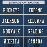 Custom Navy Black Vertical Fine Stripe Gradient Fashion Personalized Team Football Jersey