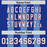 Custom Royal Powder Blue Vertical Fine Stripe Gradient Fashion Personalized Team Football Jersey