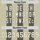 Custom Camel Olive Vertical Fine Stripe Gradient Fashion Personalized Team Football Jersey