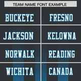 Custom Black Light Blue Vertical Fine Stripe Gradient Fashion Personalized Team Football Jersey