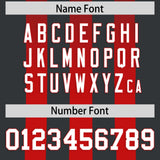 Custom Black Red Vertical Fine Stripe Gradient Fashion Personalized Team Football Jersey