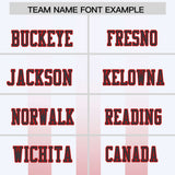 Custom White Red Vertical Fine Stripe Gradient Fashion Personalized Team Football Jersey