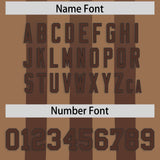 Custom Light Brown Brown Vertical Fine Stripe Gradient Fashion Personalized Team Football Jersey