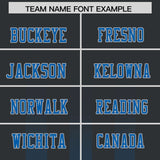 Custom Black Royal Vertical Fine Stripe Gradient Fashion Personalized Team Football Jersey