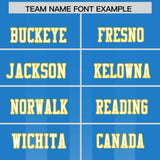 Custom Powder Blue White Vertical Fine Stripe Gradient Fashion Personalized Team Football Jersey