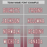 Custom Gray Cardinal Vertical Fine Stripe Gradient Fashion Personalized Team Football Jersey