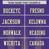 Custom Purple Khaki Vertical Fine Stripe Gradient Fashion Personalized Team Football Jersey