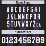 Custom Black Purple Vertical Fine Stripe Gradient Fashion Personalized Team Football Jersey