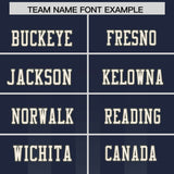 Custom Navy Gray Vertical Fine Stripe Gradient Fashion Personalized Team Football Jersey