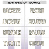 Custom White Purple Vertical Fine Stripe Gradient Fashion Personalized Team Football Jersey