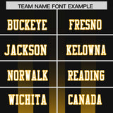 Custom Black Yellow Vertical Fine Stripe Gradient Fashion Personalized Team Football Jersey