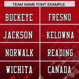 Custom Red Black Personalized Star Gradient Authentic Football Jersey