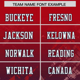 Custom Red Navy Personalized Star Gradient Authentic Football Jersey