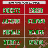 Custom Red Kelly Green Personalized Star Gradient Authentic Football Jersey