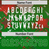 Custom Red Kelly Green Personalized Star Gradient Authentic Football Jersey