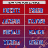 Custom Red Royal Personalized Star Gradient Authentic Football Jersey