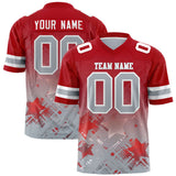 Custom Red Red Personalized Star Gradient Authentic Football Jersey