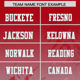 Custom Red Red Personalized Star Gradient Authentic Football Jersey