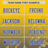 Custom Gold Royal Personalized Star Gradient Authentic Football Jersey