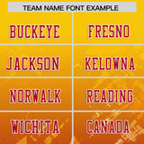 Custom Gold Red Personalized Star Gradient Authentic Football Jersey