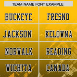 Custom Yellow Black Personalized Star Gradient Authentic Football Jersey