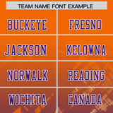 Custom Orange Purple Personalized Star Gradient Authentic Football Jersey
