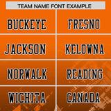Custom Orange Black Personalized Star Gradient Authentic Football Jersey