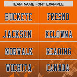Custom Orange Navy Personalized Star Gradient Authentic Football Jersey