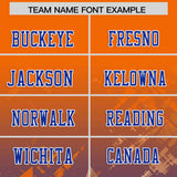 Custom Orange Royal Personalized Star Gradient Authentic Football Jersey