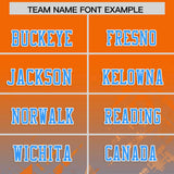 Custom Orange Light Blue Personalized Star Gradient Authentic Football Jersey