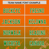 Custom Orange Kelly Green Personalized Star Gradient Authentic Football Jersey