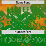 Custom Orange Kelly Green Personalized Star Gradient Authentic Football Jersey