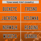 Custom Orange Brown Personalized Star Gradient Authentic Football Jersey