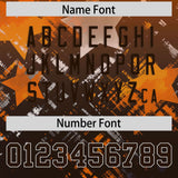 Custom Orange Brown Personalized Star Gradient Authentic Football Jersey